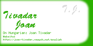 tivadar joan business card